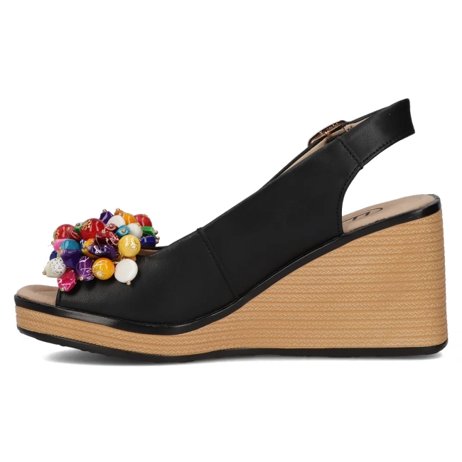 Leather sandals Filippo DS6021/24 BK black