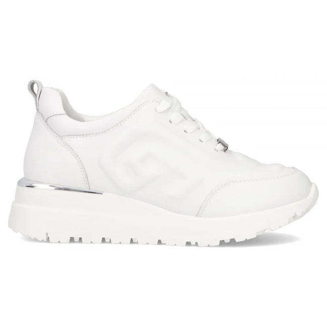 Skórzane sneakersy Filippo DP6849/25 WH białe