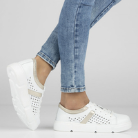 Leather shoes Filippo DP4531/23 WH GO white