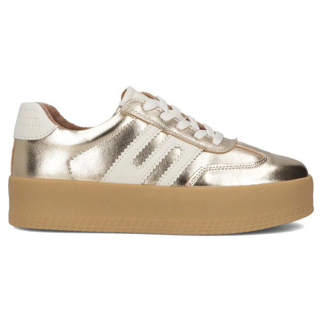 Skórzane sneakersy Filippo DP6994/25 GO złote
