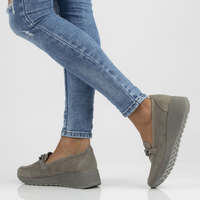 Leather shoes Filippo DP3632/22 GR grey