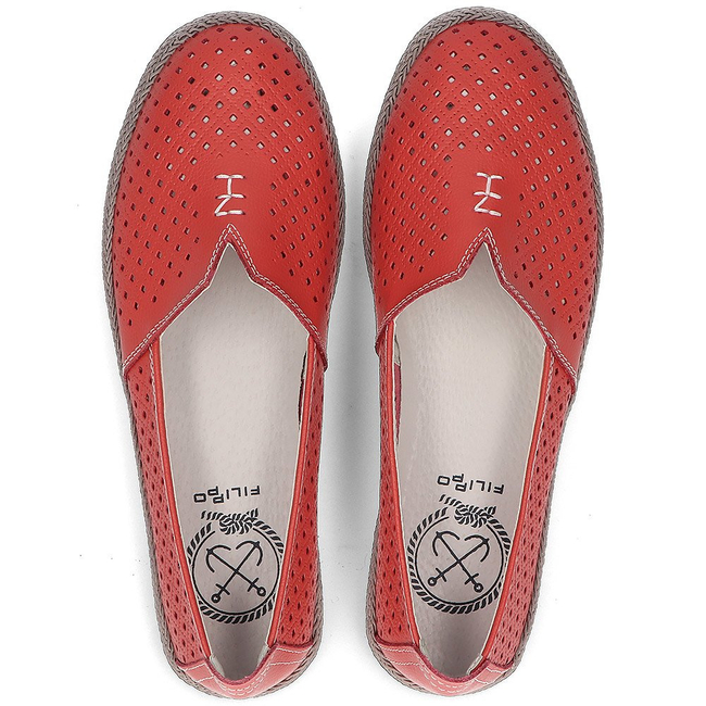 Leather shoes Filippo DP672/19 OR orange