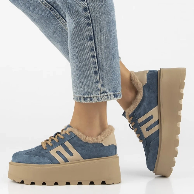 Leather sneakers Filippo DP7110/25 BL blue