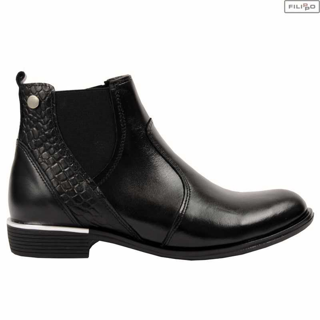 Botki FILIPPO 437s czarny krokodyl 8021931