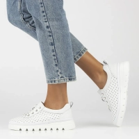 Leather shoes Filippo DP6995/25 WH white