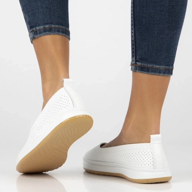 Leather ballerinas Filippo DP7008/25 WH white