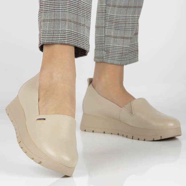 Leather shoes Filippo 20132 beige