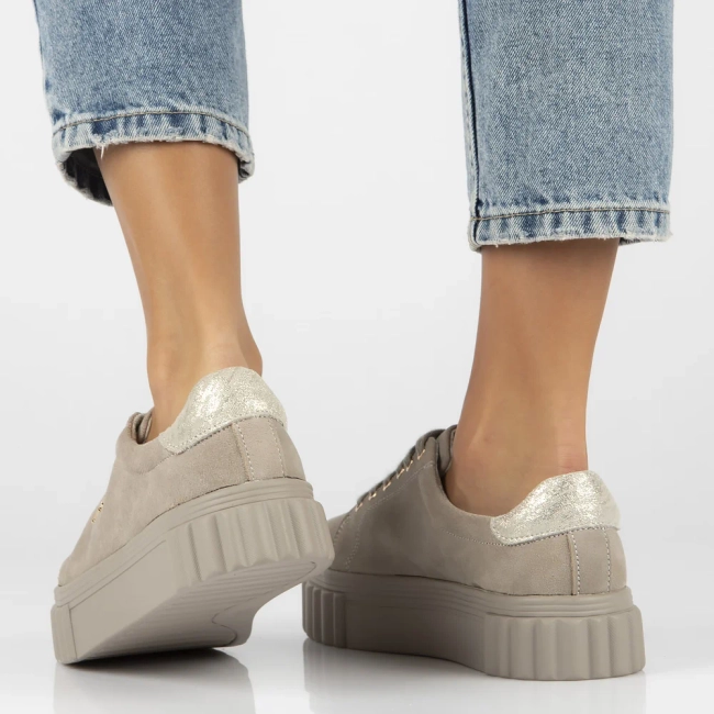 Leather shoes Filippo DP6110/24 BE grey