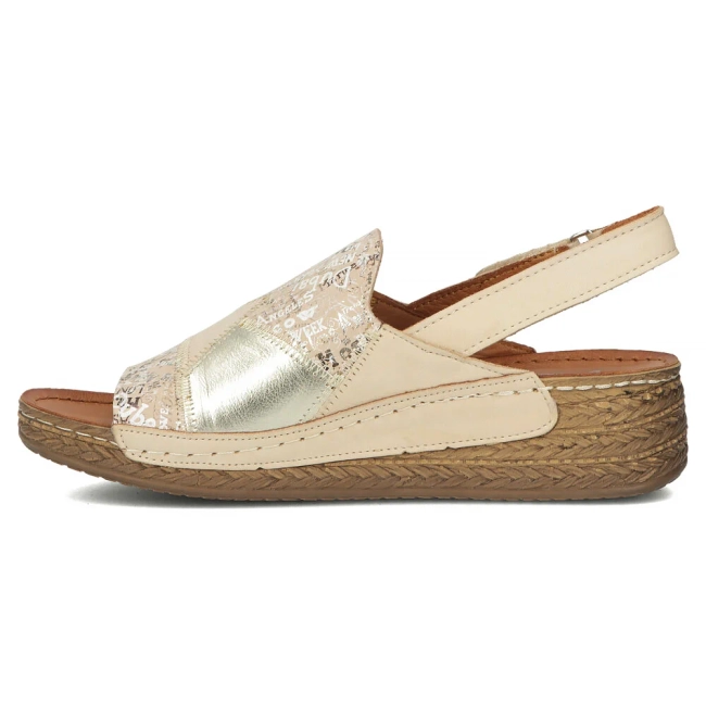 Leather sandals Maciejka L7067-04/00-1 beige