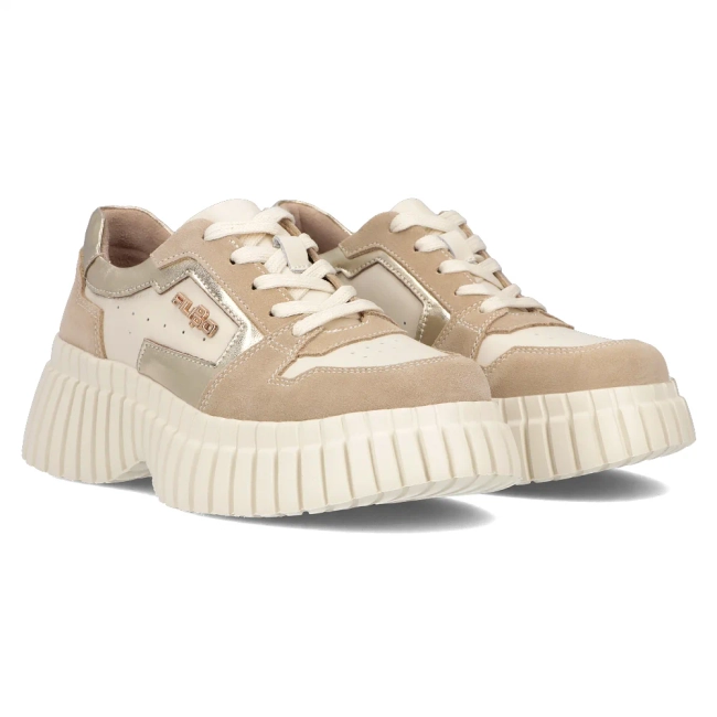Skórzane sneakersy Filippo DP6780/25 BE GO beżowe