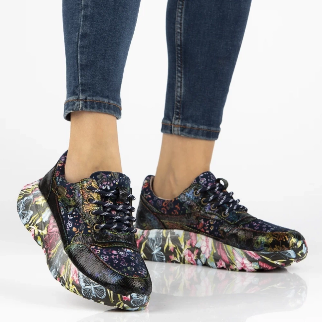 Skórzane sneakersy Laura Vita sofiao 05 niebieskie