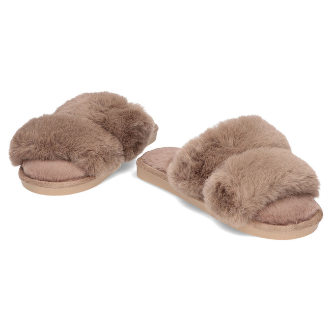 Fur slippers Khaki YL-60