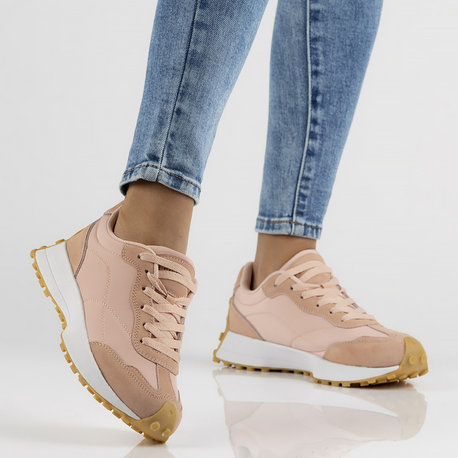 Leather Women's sneakers Filippo DP3748/22 PI pink