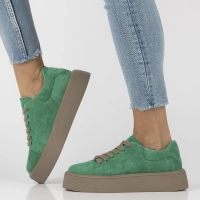 Skórzane sneakersy Filippo DP6119/25 GE zielone