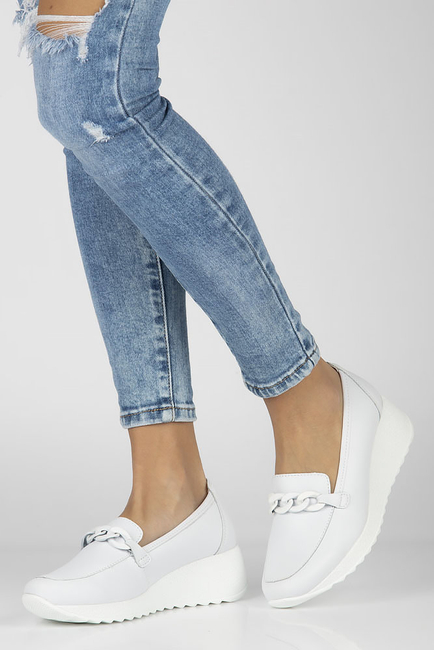 Leather shoes Filippo DP3632/23 WH white