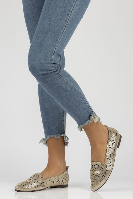 Leather ballerinas Filippo DP2039/22 GO gold