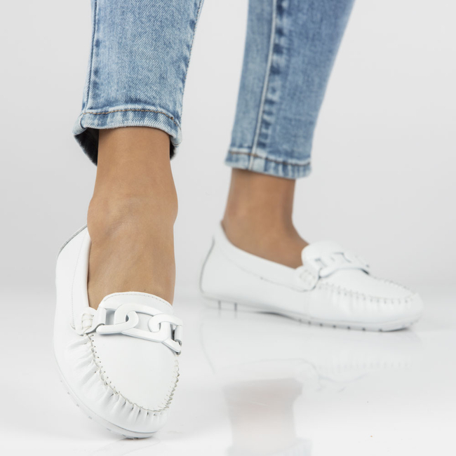 Leather loafers Filippo DP4547/23 WH white