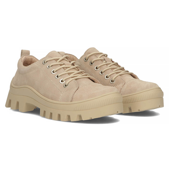 Skórzane półbuty FILIPPO DP3522/22 BE beżowe