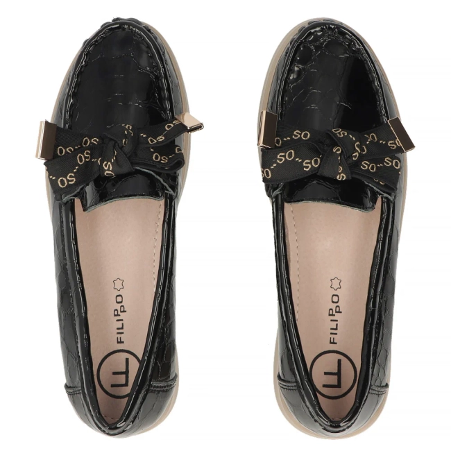 Leather loafers Filippo DP6457/26 BK CR black