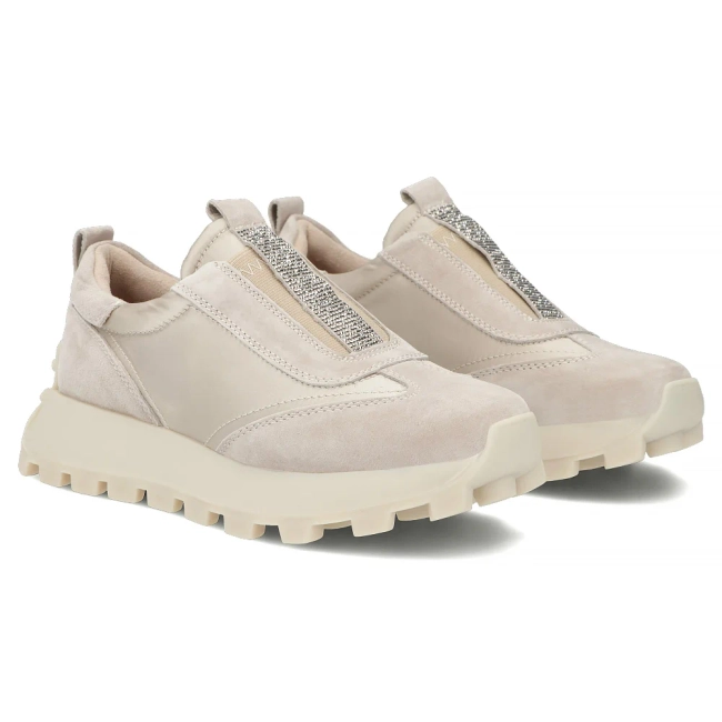 Leather sneakers Filippo DP7558/26 BE beige