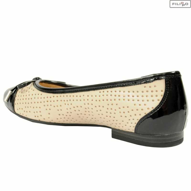 Baleriny CAPRICE 9/9-22105/26 sand su/blk pa 8022350