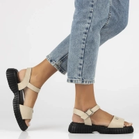 Leather sandals Filippo DS6811/25 BE beige