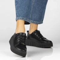 Leather sneakers Filippo DP8337/26 D BK black
