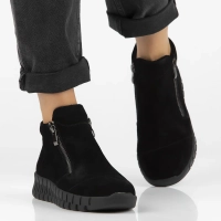 Leather ankle boots DBT6345/24 BK SU black