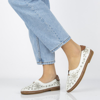 Leather shoes Filippo DP1224/20 WH white