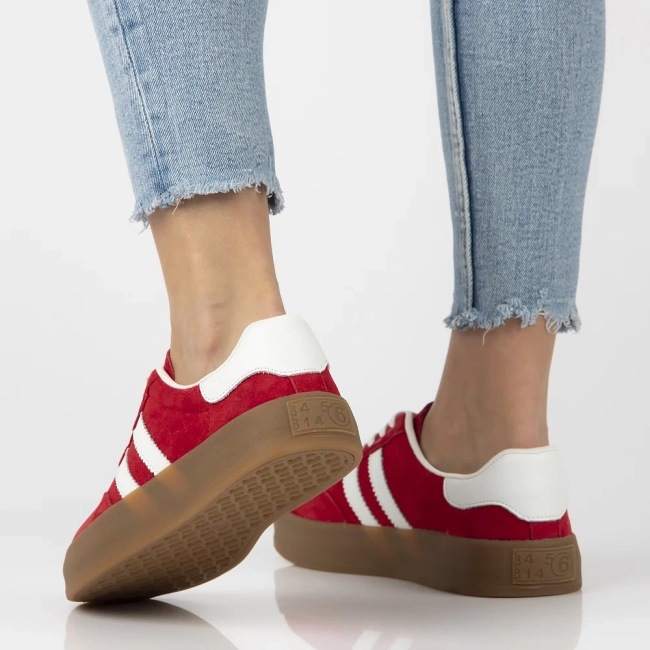 Skórzane sneakersy Filippo DP6764/25 RD czerwone