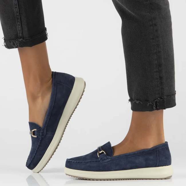 Leather loafers Filippo DP6135/25 NV navy