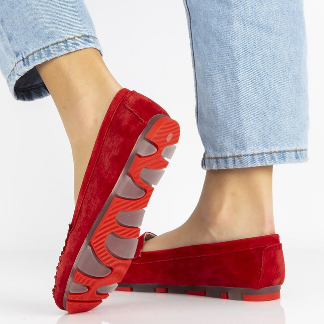 Leather loafers Filippo DP2037/21 RD red