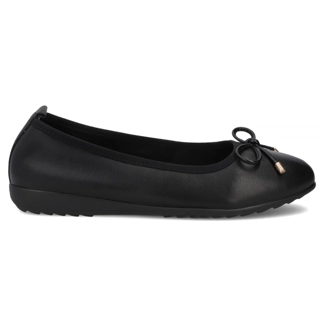 Skórzane baleriny Filippo DP7846/26 BK czarne