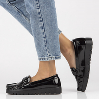 Skórzane mokasyny Filippo DP3334/23 BK L czarne