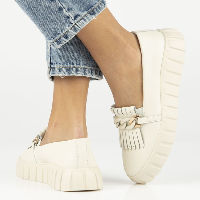 Leather shoes Filippo DP4570/23 BE beige