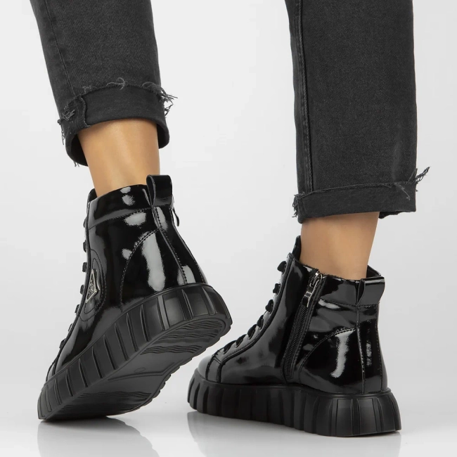 Leather boots Filippo DBT4146/24 BK black