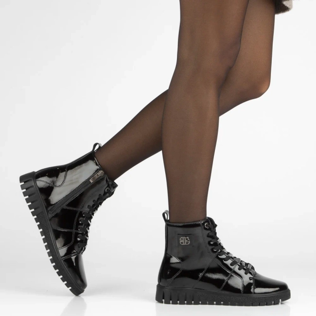 Skórzane trzewiki Filippo DBT7273/25 BK czarne