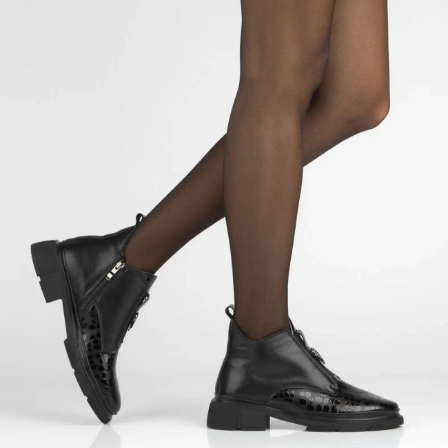 Leather ankle boots Filippo DBT7430/25 BK black