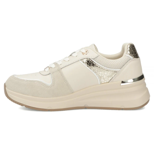 Skórzane sneakersy Filippo DP7769/26 BE beżowe