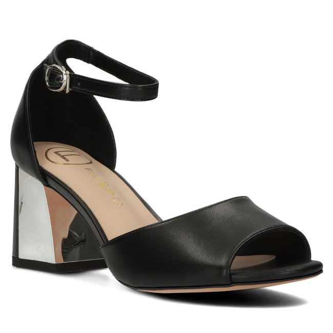 Leather sandals Filippo DS4648/23 BK black