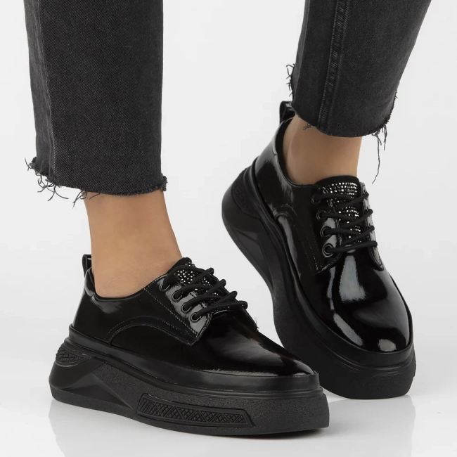 Leather shoes Filippo DP7303/25 BK black