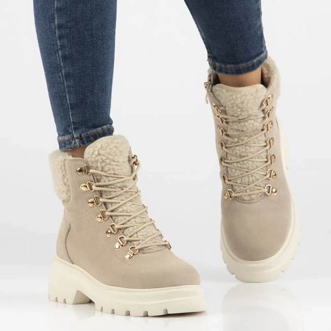 Leather ankle boots Filippo DBT6381/24 BE beige