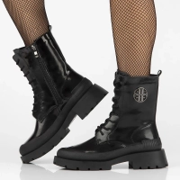 Leather boots Filippo DBT6482/24 BK black