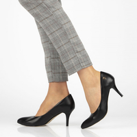 Skórzane czółenka Filippo 2108 czarne