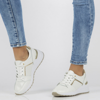 Skórzane sneakersy Filippo DP2003/21 WH białe