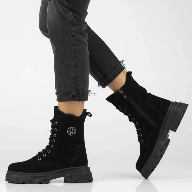 Leather boots Filippo DBT6443/24 BK black