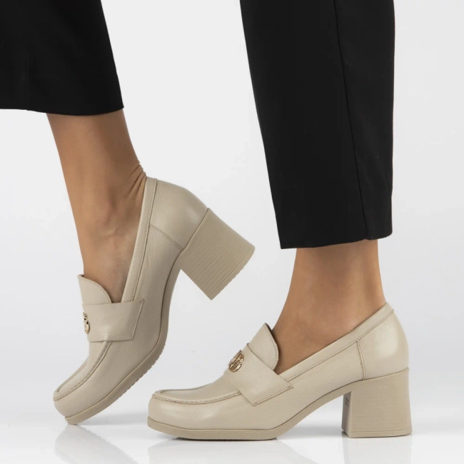 Leather shoes Filippo 20171 taupe