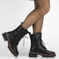 Leather ankle boots Filippo DBT7263/25 BK black