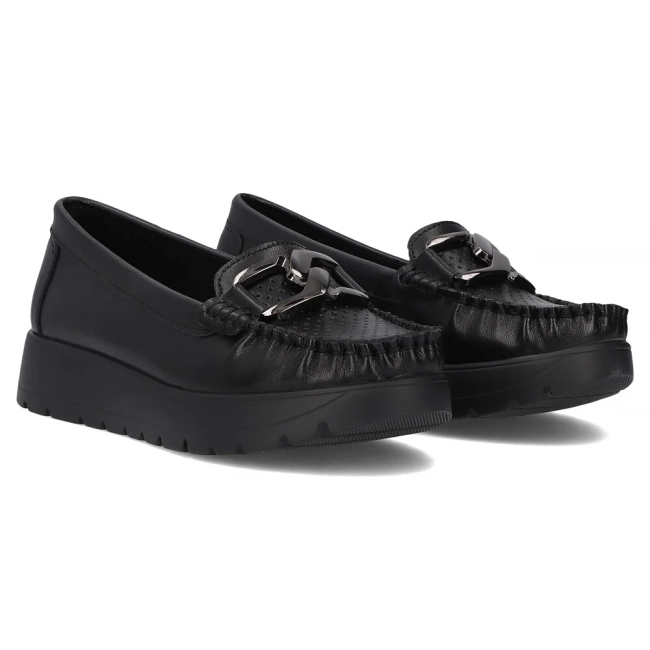Leather loafers Filippo DP6827/25 BK black