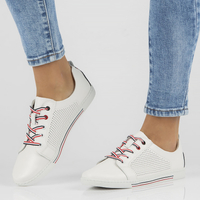 Leather shoes Filippo DP008/22 WH white